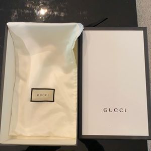 Gucci shoe box and bag